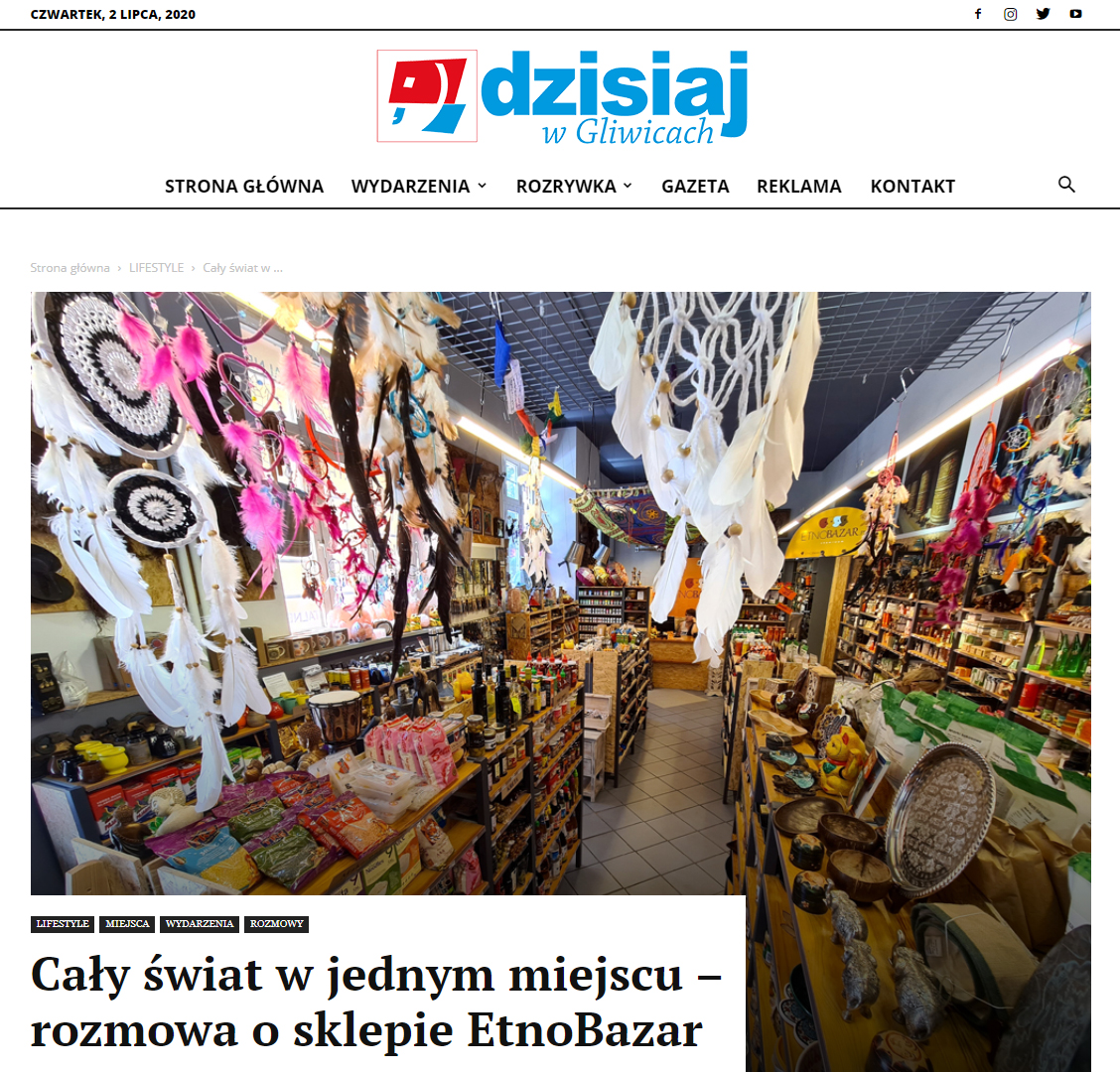 EtnoBazar - artykuł w Dzisiaj w Gliwicach