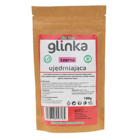 Wulkaniczna glinka czarna ujędrniająca, Bio4You, Biomika, 100 g 