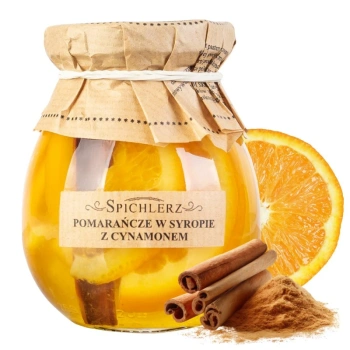 Pomarańcze w syropie z cynamonem do herbaty Spichlerz 260 g