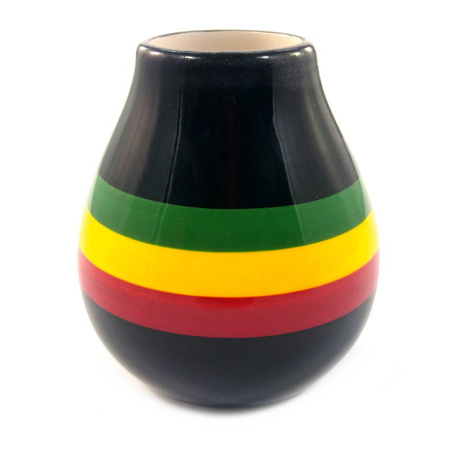 Matero ceramiczne do yerba mate, Black Rasta 350ml