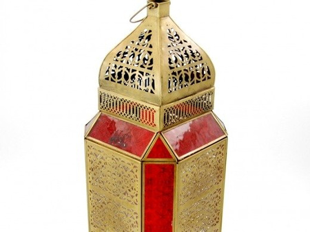 MOSIĘŻNA LATARNIA Z INDII (WYS. 61 CM)