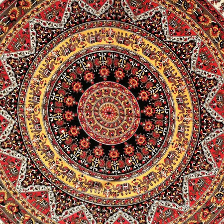 Narzuta orientalna na łóżko mandala Indie 210 x 240 cm