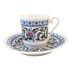 Filiżanki do kawy po turecku Gozde Topkapi, turecka porcelana, zestaw 6 szt.