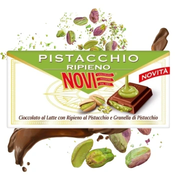 Czekolada mleczna z kremem pistacjowym Novi 105g