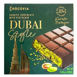 Czekolada dubajska z pistacjami i ciastem Kadayif, Chocovia Dubai 100g