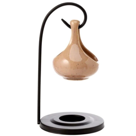 Kominek zapachowy, podgrzewacz do olejków i wosków kropla, w kolorze brązowym