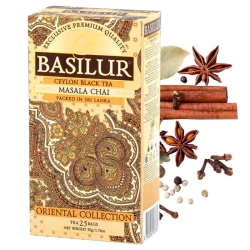 Czarna herbata korzenna Masala Chai, Basilur 25 sasz.