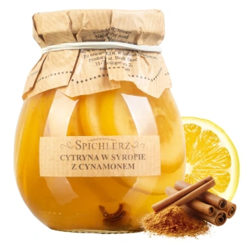 Cytryna w syropie z cynamonem do herbaty w plastrach Spichlerz 260g