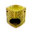 Kominek do olejków eterycznych zapachowych i wosków zielony (ceramiczny, tealight)