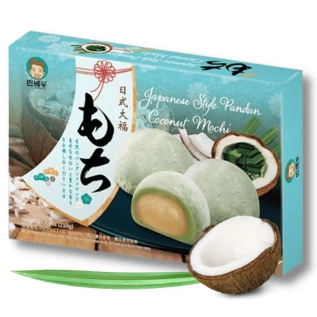 Ciastka ryżowe Mochi Coconut Pandan 210g ROYAL FAMILY