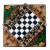 Szachy peruwiańskie drewniane, wzór 3, rękodzieło z Peru
