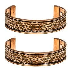 Bransoletki miedziane, magnetyczne, zestaw 2 sztuk, lecznicze