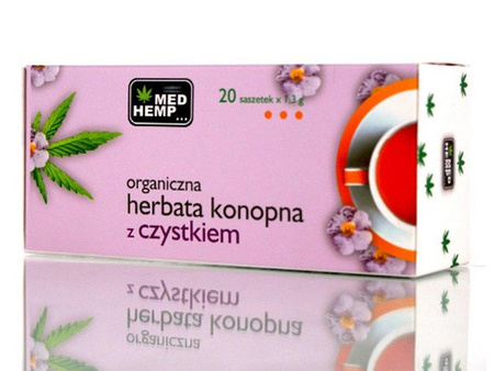 ORGANICZNA HERBATA KONOPNA Z CZYSTKIEM W SASZETKACH 26G