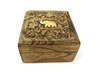 SZKATUŁKA DREWNIANA RZEŹBIONA KUFEREK SKRZYNIA INDIE