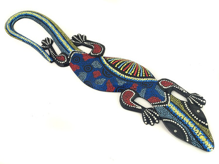PŁASKORZEŹBA JASZCZURKA (DREWNO ORIENT, DŁ.70 CM)