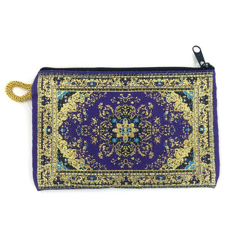Orientalna saszetka fioletowo - złota  (Turcja) 10 x 14,50 cm