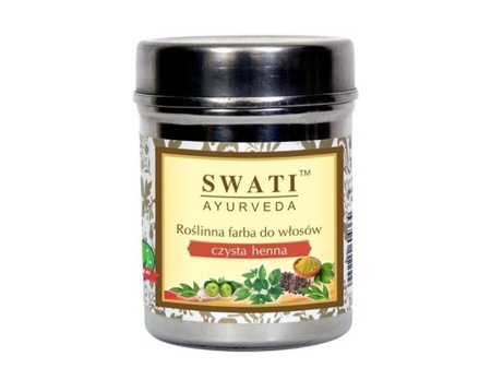 HENNA FARBA DO WŁOSÓW CZYSTA CZERWONA SWATI NATURALNA 150G