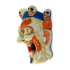 Maska drewniana mahakala (biała, 22cm, Tybet)