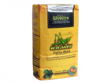 YERBA MATE KRAUS SILVESTRE (500G, MIĘTOWA)