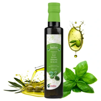 Oliwa z oliwek extra virgin smakowa bazylia aromatyzowana Morettini 250ml