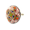 Uchwyt meblowy gałka ceramiczna kwiat (Indie,rękodzieło)