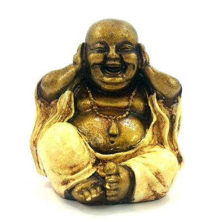 FIGURKA BUDDA ZAKRYWAJĄCA USZY KIKAZARU (9CM INDONEZJA)