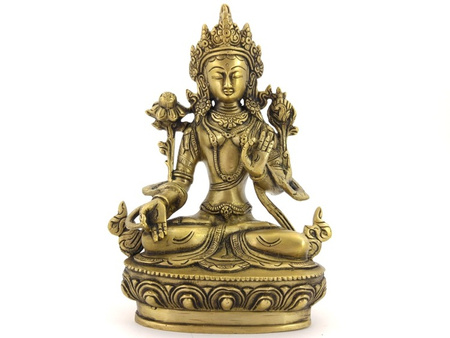 MOSIĘŻNA FIGURA BIAŁA TARA  (BUDDYZM, 21CM)