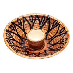 Ceramiczna podstawka pod kadzidło palo santo, w kolorze brązowym