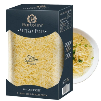 Makaron krajanka nitki durum 8 jajeczny Bartolini 200g