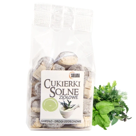 Cukierki solne ziołowe, na gardło 100g