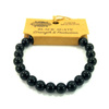 Bransoletka mocy z kamieni Agat czarny, na gumce  
