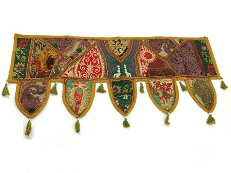 LAMBREKIN Z INDII KOLOROWY (OZDOBA NAD DRZWI, OKNA, 90X40CM)