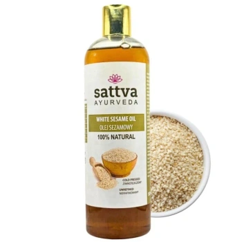 Olej sezamowy nierafinowany zimnotłoczony 500ml SATTVA kuchnia pielęgnacja 500 ml