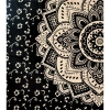Narzuta na łóżko, złoto-czarna mandala kapa, zasłona, obrus 210x140 Indie