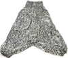 SZARAWARY SPODNIE ALLADYNKI CZARNO-BIAŁE WZORZYSTE (SZEROKA GUMKA)