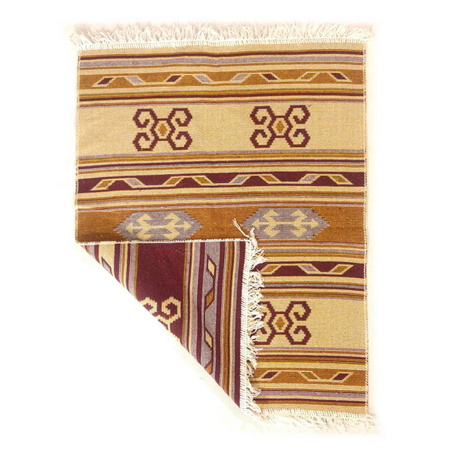 Dywan Kilim Turecki, chodnik  pasy beż / czerwień 80x100cm