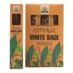 Kadzidła naturalne botaniczne Masala Biała Szałwia, o zapachu białej szałwii