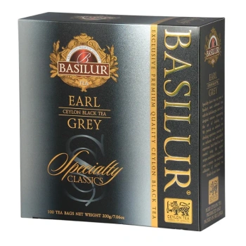 Czarna herbata Earl Grey z bergamotką, Basilur 100 sasz.