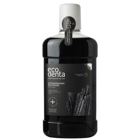 Czarny płyn do płukania jamy ustnej, Ecodenta (wybielanie) 500 ml 