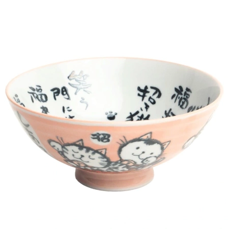 Miska do ramen, udon, miso dań azjatyckich,  Maneki Neko 14 cm
