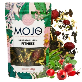 Herbata liściasta Pu Erh z yerba mate, Mojo Tea 50g