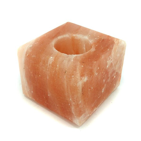 ŚWIECZNIK Z SOLI HIMALAJSKIEJ KWADRATOWY 1,5KG (LAMPA SOLNA ZDROWOTNA, JONIZUJĄCA)