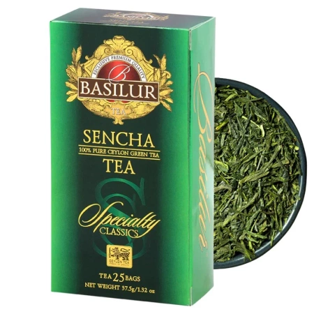 Zielona herbata ekspresowa Sencha, Basilur 25 sasz.