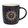 Kubek porcelanowy Słońce i księżyc, czarno-złoty 400ml
