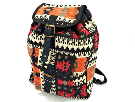 PLECAK Z INDIAŃSKIM WZOREM UNISEX BOHO ETNO (WOREK)
