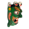 Maska drewniana mahakala (zielona, 22cm, Tybet)