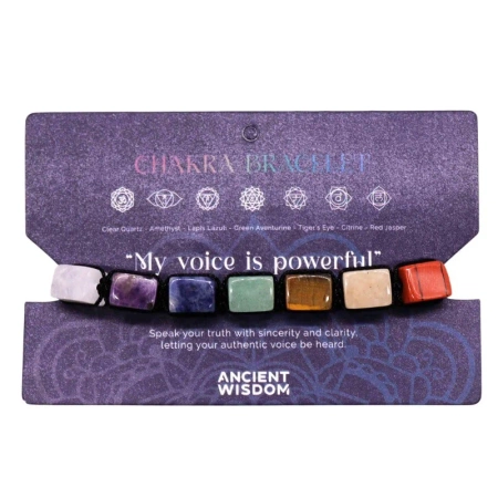 Bransoletka z kamieni naturalnych 7 czakr, czakralna biżuteria