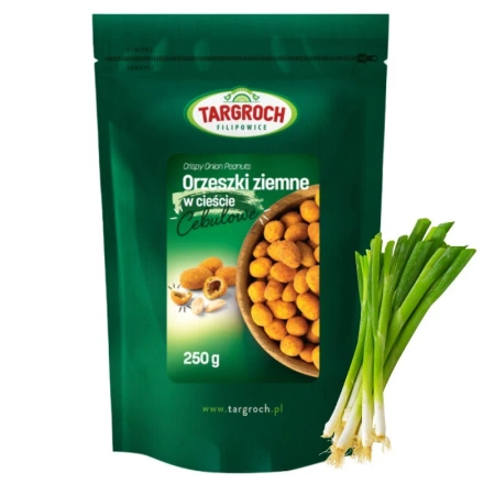 Orzeszki ziemne w cieście cebulowym, w chrupiącej panierce, Targroch 250g