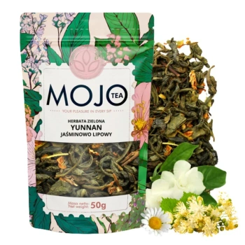 Zielona herbata liściasta Yunnan z jaśminem i lipą, Mojo Tea 50g