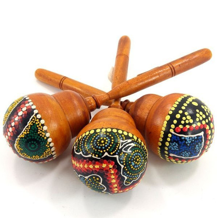 ORIENTALNY MARAKAS GRZECHOTKA MARACASY DŁUGA RĄCZKA HANDMADE
